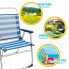 Фото #3 товара Пляжный стул Aktive Синий Белый 48 x 88 x 50 cm Алюминий Складной (4 штук)