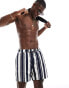 River Island swim trunks co-ord in navy stripe