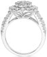 ფოტო #3 პროდუქტის Diamond Oval Cluster Engagement Ring (2 ct. t.w.) in 14k White Gold