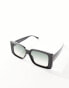 Фото #8 товара AJ Morgan oversized rectangle sunglasses in black