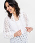 Women's Cotton Tie-Neck Eyelet Blouse, Created for Macy's