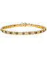 ფოტო #1 პროდუქტის Chocolate Diamond & Nude Diamond Hexagon Link Tennis Bracelet (1-7/8 ct. t.w.) in 14k Gold