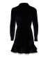 Фото #24 товара Women's Velvet Flowy Mini Dress