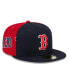 Фото #1 товара Men's Navy/Red Boston Red Sox Gameday Sideswipe 59Fifty Fitted Hat