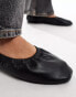 Фото #3 товара Truffle Collection ruched ballet flats in black