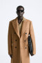 Фото #2 товара Длинное пальто из смесовой шерсти ZARA