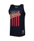 Фото #3 товара Men's Navy Oakland Athletics Cooperstown Collection Stars and Stripes Tank Top