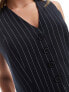 New Look waistcoat in black pinstripe