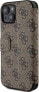 Guess Guess GUBKP15S4GMGBR iPhone 15 / 14 / 13 6.1" brązowy/brown book 4G Metal Logo