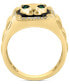 ფოტო #4 პროდუქტის EFFY® Men's Onyx, Diamond (1/5 ct. t.w.) & Emerald (1/20 ct. t.w.) Panther Signet Ring in 14k Gold