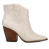 Фото #1 товара Chinese Laundry Bonnie Croc Square Toe Pull On Booties Womens Off White Casual B