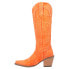 Фото #3 товара Dingo Texas Tornado Denim Snip Toe Cowboy Womens Orange Casual Boots DI943-800