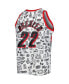 ფოტო #3 პროდუქტის Men's Clyde Drexler White Portland Trail Blazers 1991-92 Hardwood Classics Doodle Swingman Player Jersey