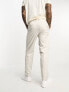 Jack & Jones Premium relaxed fit suit trousers in cream