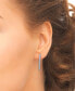 ფოტო #1 პროდუქტის Lab-Grown White Sapphire Threader Earrings in Sterling Silver