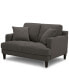 Фото #1 товара CLOSEOUT! Lexah 52" Fabric Loveseat with Two Pillows, Created for Macy's