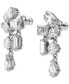 ფოტო #3 პროდუქტის Silver-Tone Mesmera Crystal Cluster Drop Earrings