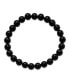 ფოტო #2 პროდუქტის 8mm Black Agate Beaded Stretch Bracelet