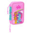 Double Pencil Case My Little Pony Magic Pink Turquoise 12.5 x 19.5 x 4 cm 28 Pieces