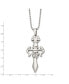 Фото #3 товара Chisel polished Dagger Pendant on a Ball Chain Necklace