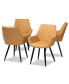 Фото #1 товара Astrid Mid-Century Contemporary Faux Leather Upholstered and Metal 4 Piece Dining Chair Set