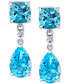 ფოტო #2 პროდუქტის Blue Topaz (5-5/8 ct. t.w.) & Diamond Accent Drop Earrings in Sterling Silver