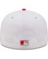 ფოტო #5 პროდუქტის Men's White and Coral Atlanta Braves 1995 World Series Strawberry Lolli 59FIFTY Fitted Hat