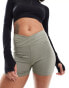 Фото #1 товара ASOS 4505 Icon booty short with wrap waist in cotton touch in olive green