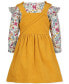 Фото #2 товара Little Girls Top, Corduroy Dress and Crossbody Bag Set