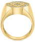 Фото #4 товара EFFY® Men's Diamond Star of David Ring (1/3 ct. t.w.) in 14k Gold