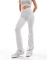 Фото #5 товара Stradivarius Petite deep waistband sculpt flare in grey