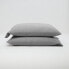 King Jersey Solid Pillowcase Set Light Gray - Casaluna