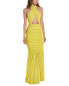 Norma Kamali Cross Halter Fishtail Gown Women's