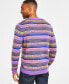 Фото #2 товара Holiday Lane Men's Bright Stripe Fair Isle Sweater, Created for Macy's