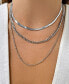 18-21" Adjustable Plated Triple Layered Chain Necklace