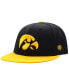 ფოტო #2 პროდუქტის Men's Black, Gold Iowa Hawkeyes Team Color Two-Tone Fitted Hat