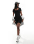 In The Style sculpt and control short sleeve scoop neck unitard in black