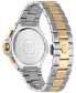 Фото #3 товара Men's Chronograph Two-Tone Stainless Steel Bracelet Watch 46mm