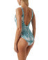 Фото #2 товара Купальник Melissa Odabash 272158 Women's Plunging Belted One Piece Swimsuit Size 6