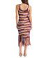 Women's Raya Striped Crochet Fringe-Hem Dress