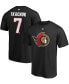 ფოტო #1 პროდუქტის Men's Brady Tkachuk Black Ottawa Senators Authentic Stack Name and Number T-shirt
