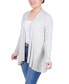 ფოტო #3 პროდუქტის Petite Long Sleeve Swing Cardigan Sweater