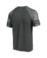 ფოტო #4 პროდუქტის Men's Heather Gray Washington Football Team True Classics Tri-Blend Foundation Block Raglan T-shirt