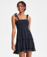 Фото #1 товара Juniors' Smocked Swim Cover-Up Dress, Created for Macy's