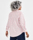 Plus Size Perfect Popover Printed Top, Created for Macy's