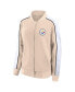 ფოტო #3 პროდუქტის Women's Tan Pittsburgh Steelers Lounge Full-Snap Varsity Jacket