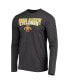 Men's Cardinal, Heathered Charcoal Distressed Iowa State Cyclones Meter Long Sleeve T-shirt and Pants Sleep Set