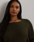 ფოტო #3 პროდუქტის Plus Size Rib-Knit Boat-Neck Sweater