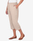 ფოტო #4 პროდუქტის Petite Classic Stretch Waist Accord Button Hem Capri Pants