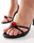 Public Desire Cherish strappy heeled sandals with cherry in black Красно-черный, 36 - фото #2